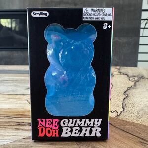 NIB NeeDoh Gummy Bear Blue Berry  Blast Squishy Fidget Toy Schylling